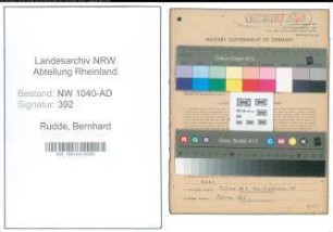 Entnazifizierung Bernhard Rudde , geb. 07.07.1894 (Landwirt)