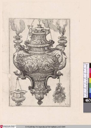 [Entzündeter Kirchenleuchter; Burning church lamp]