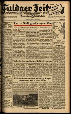 Ausgabe vom Donnerstag, den 15. Oktober 1942.