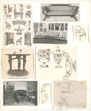 Rosenbauer, Gregor; Frankfurt; Studienarbeiten - Sofa, Stuhl, Tisch, Urne, Schale (Ansicht, Perspektive)