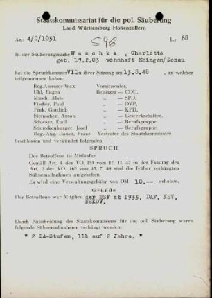 Waschke, Charlotte