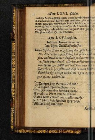Der LXVI. Psalm.