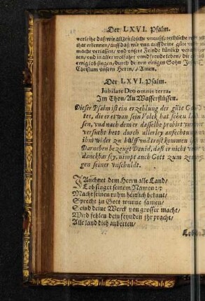 Der LXVI. Psalm.