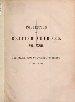 The sketch book of Geoffrey Crayon, Esq. (Washington Irving.)