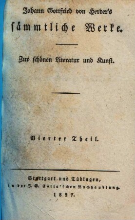 Johann Gottfried v. Herder's Gedichte, 2