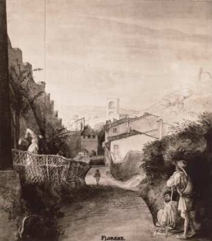 Straße an den Hügeln von Florenz