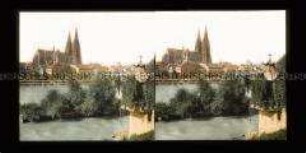 Blick über die Donau auf den Dom, Regensburg