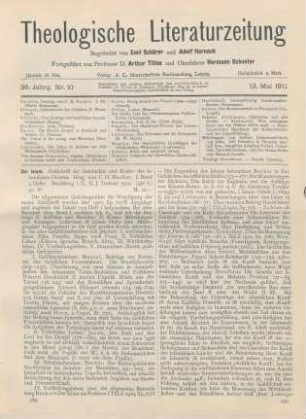 289-291 [Rezension] Becker, C. H. (Hrsg.), Der Islam. Zeitschrift für Geschichte und Kultur des islamischen Orients. 1. Bd. 4 Hefte