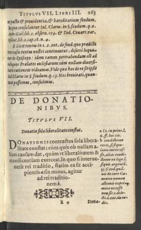 De Donationibus. Titulus VII.