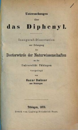 Untersuchungen über das Diphenyl : Inaug.-Diss.