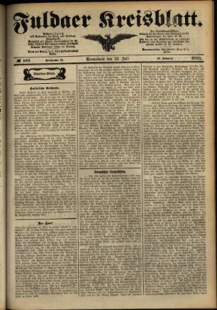 Zweite Ausgabe vom Samstag, den 23. Juli 1910.