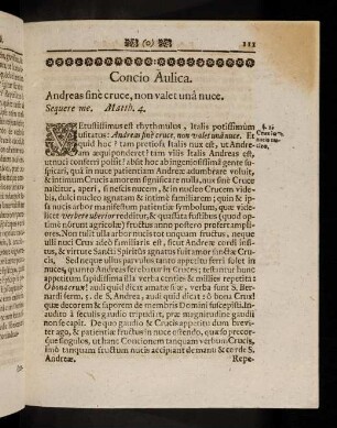 111-118, Concio Aulica