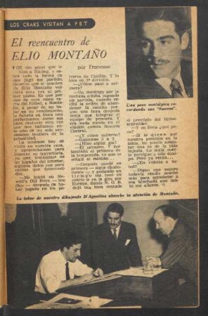 El reencuentro de Elio Montaño : Los cracks visitan a PBT