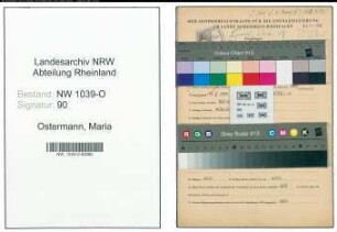Entnazifizierung Maria Ostermann , geb. 14.10.1895 (Lehrerin)