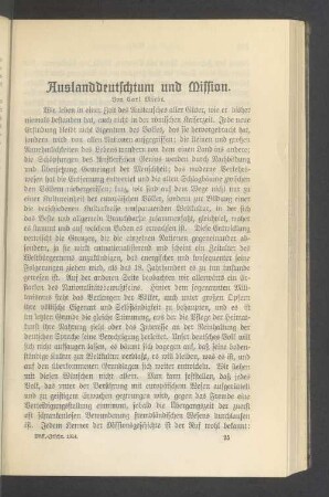 Auslanddeutschtum und Mission