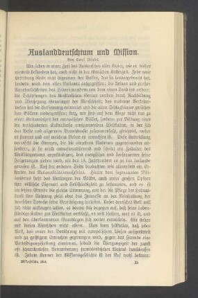 Auslanddeutschtum und Mission