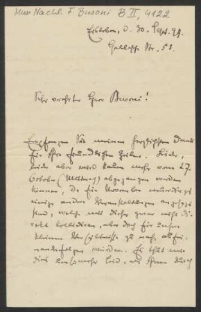 Brief an Ferruccio Busoni : 30.09.1897