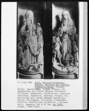 Thomas-Altar: Heilige Symphorosa und Felicitas mit ihren Kindern