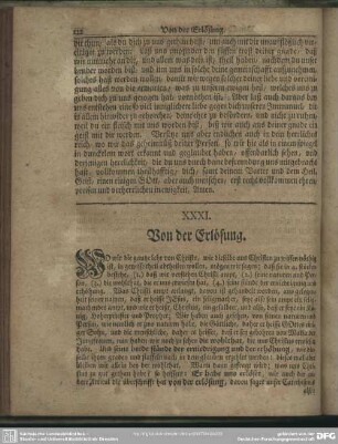 XXXI. Von der Erlösung
