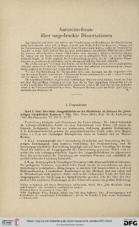 Autorenreferate über ungedruckte Dissertationen