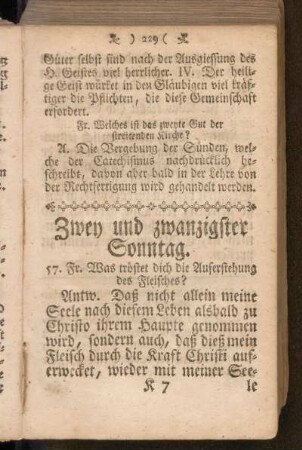 Zwey und zwanzigster Sonntag