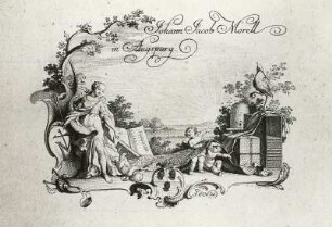 Geschäftskarte des Augsburger Stoffhändlers Johann Jacob Morell