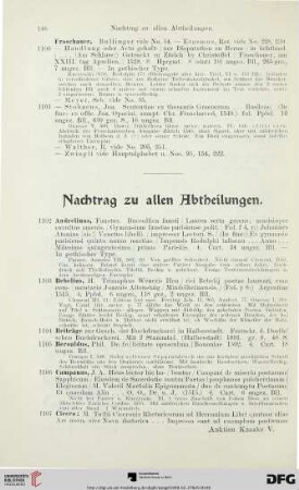 Nachtrag zu allen Abtheilungen (Nr. 1102-1117)