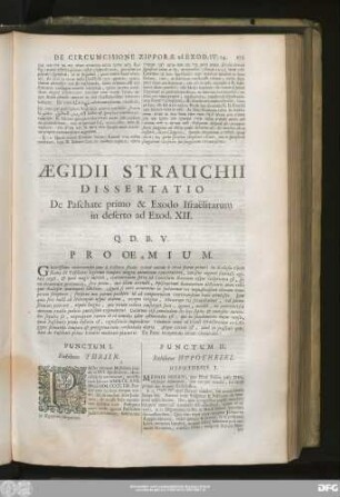 Aegidii Strauchii Dissertatio De Paschate primo & Exodo Israëlitarum in deserto ad Exod. XII.