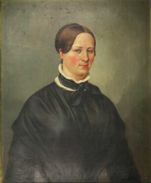 Bildnis einer Dame in schwarzem Kostüm