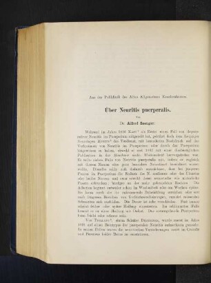 Über Neuritis puerperalis.