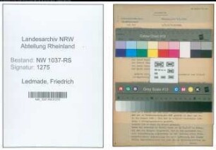 Entnazifizierung Friedrich Ledmade , geb. 25.10.1886 (Steueramtmann)