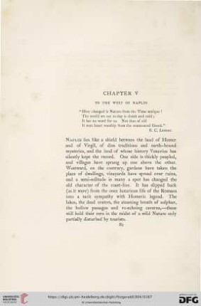 Chapter V: To the West of Naples