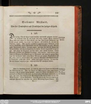 Siebenter Abschnitt, Von der Deutlichkeit und Dunkelheit der heiligen Schrift.