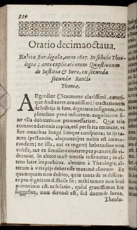 Oratio decimaoctava.