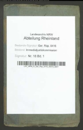 Bildung der Friedensgerichte in den Kreisen Kleve, Geldern, Rheinberg, Kempen.