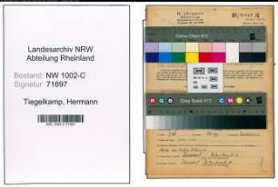 Entnazifizierung Hermann Tiegelkamp, geb. 15.11.1906 (Kaufm.Angest.)