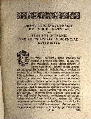 Vocem Natvrae Sev Sensvs Internos Variae Corporis Indigentiae Adstrictos