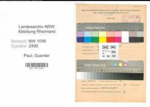 Entnazifizierung Guenter Paul , geb. 06.09.1910 (Dreher)