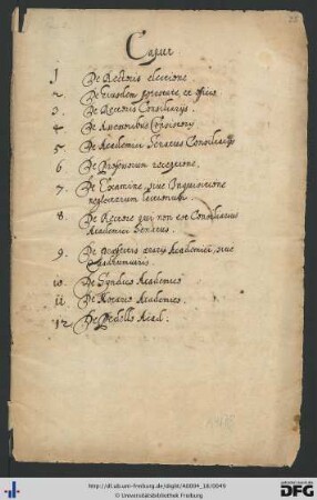 [fol. 25] Tituli statuorum secundae partis