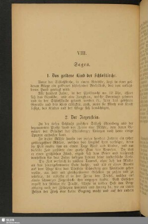 VIII. Sagen