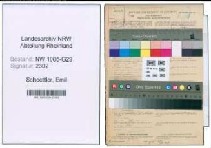 Entnazifizierung Emil Schoettler , geb. 28.05.1885 (Bahnamtmann)