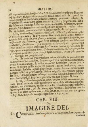 Cap. VIII. De Imagine Dei.