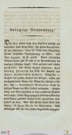 Andächtige Versammlung !