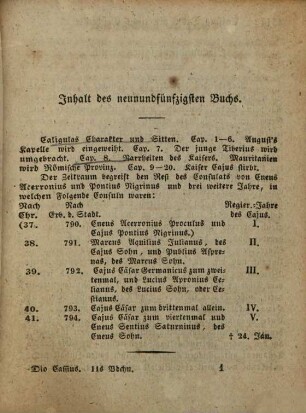 Cassius Dio's römische Geschichte, 11