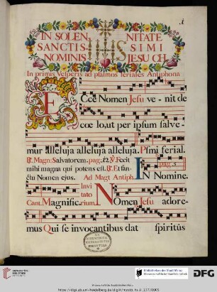 Antiphonale cartusianum, Heiligenfeste