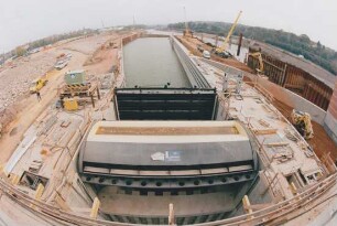 Schleusenanlage Saarbrücken im Bau