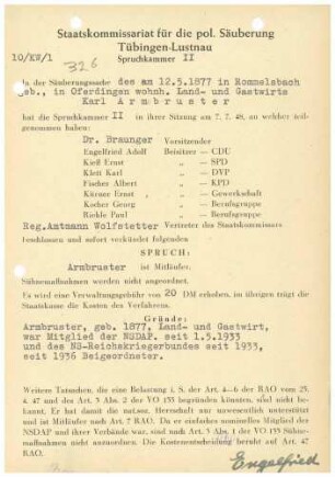 Armbruster, Karl