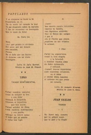 Luro : Tango sentimental