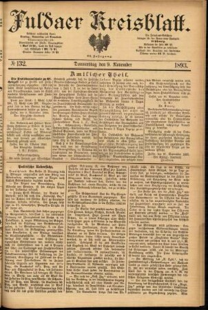 Ausgabe vom Donnerstag, den 09. November 1893.