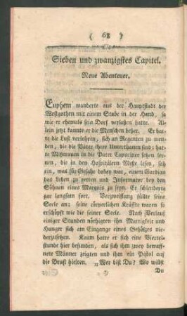 Sieben und zwanzigstes Capitel. Neue Abenteuer.